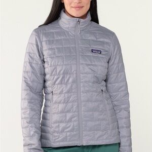 Patagonia Women's Light Silver Quilted Puffer Jacket